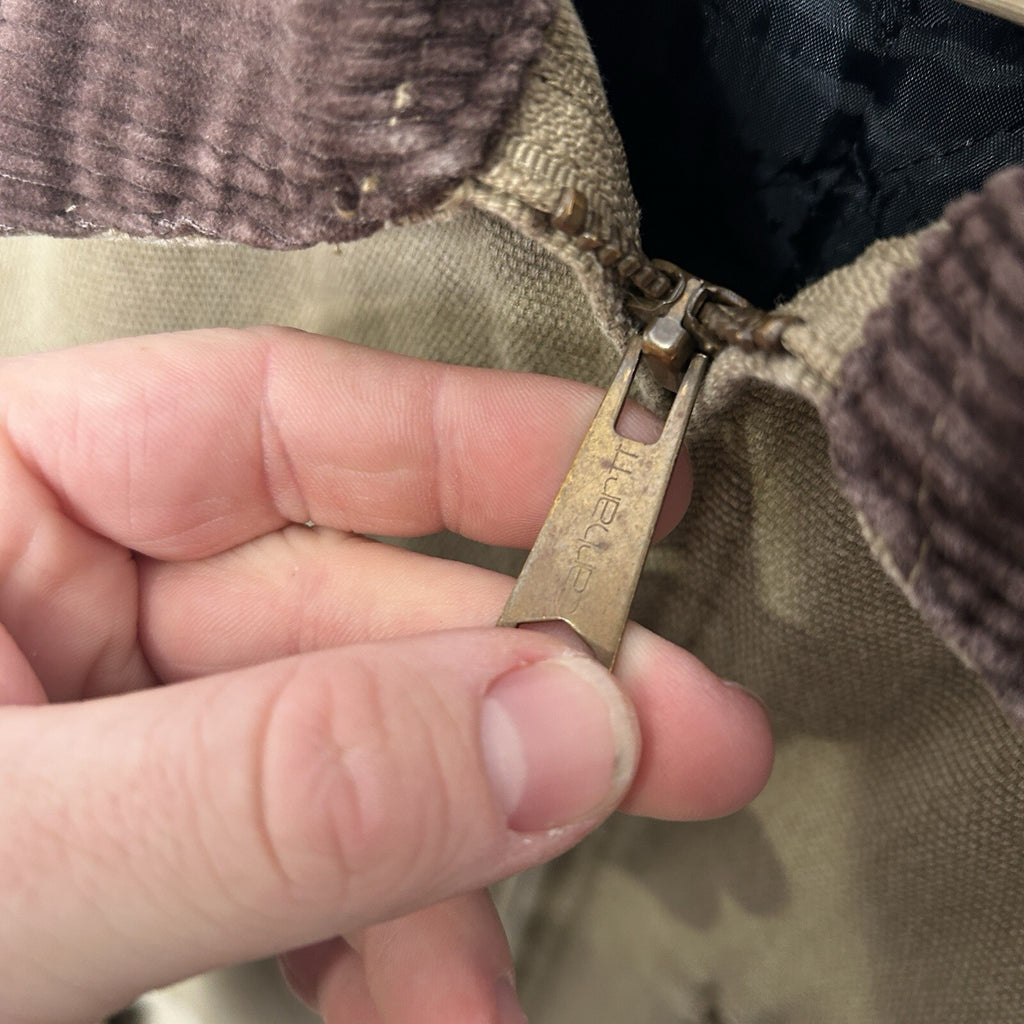 Vintage Carhartt Quilt-Lined Boulder Canvas Detroit Jacket “Tan” JQ0472 Men’s XL