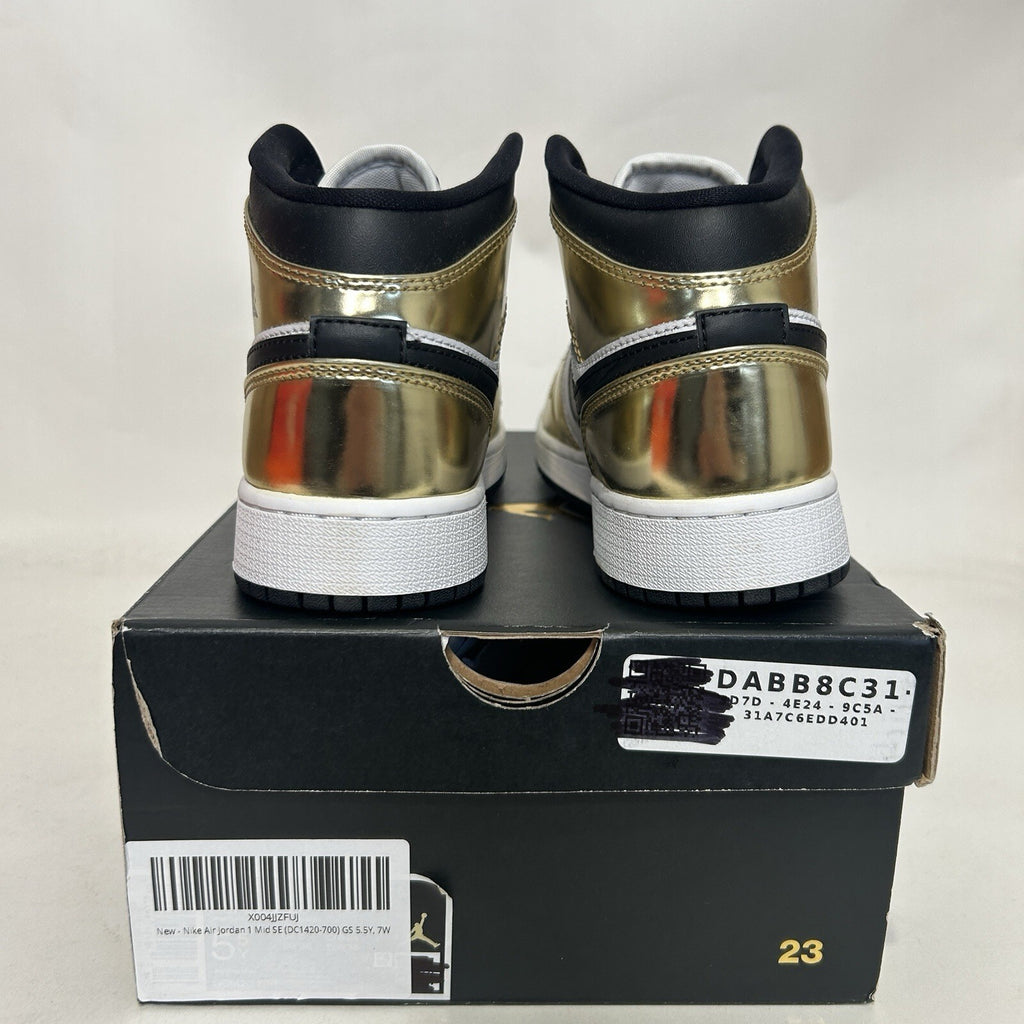 Nike Air Jordan 1 Mid SE GS “Metallic Gold” DC1420-700 5.5Y/Women’s 7 New