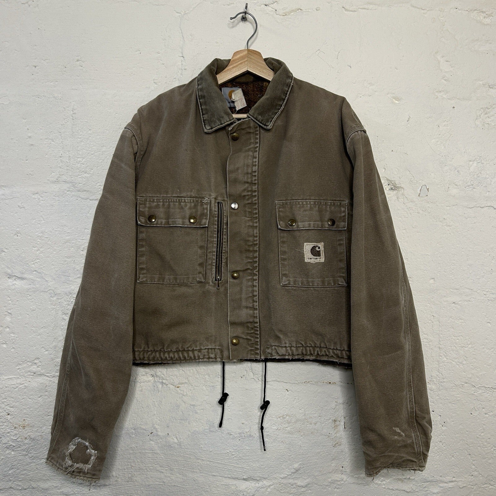 Vintage Carhartt Wool-Lined Cropped Duster Coat “Chestnut” PB2321 Men’s Medium