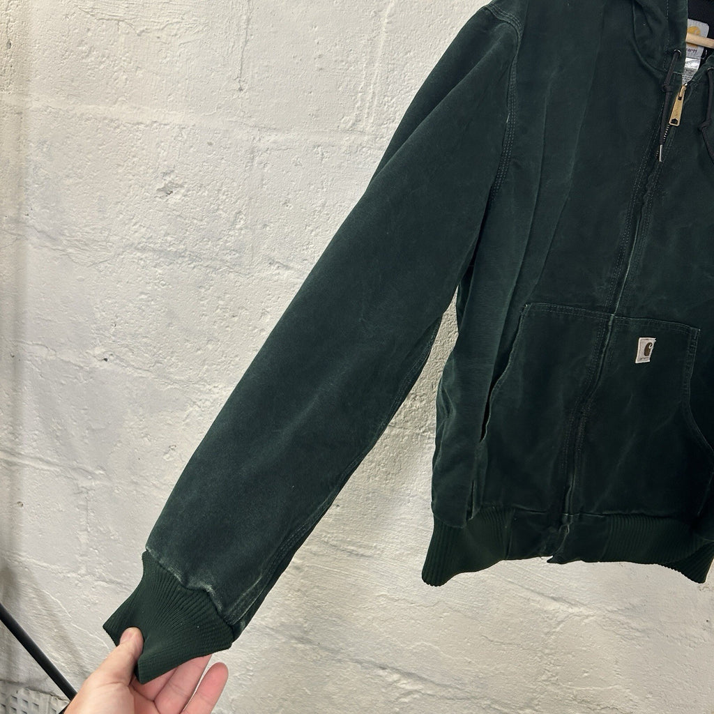 Vintage Carhartt Mesh-Lined Hooded Active Jacket “Spruce Green” J168 SPC Men’s L