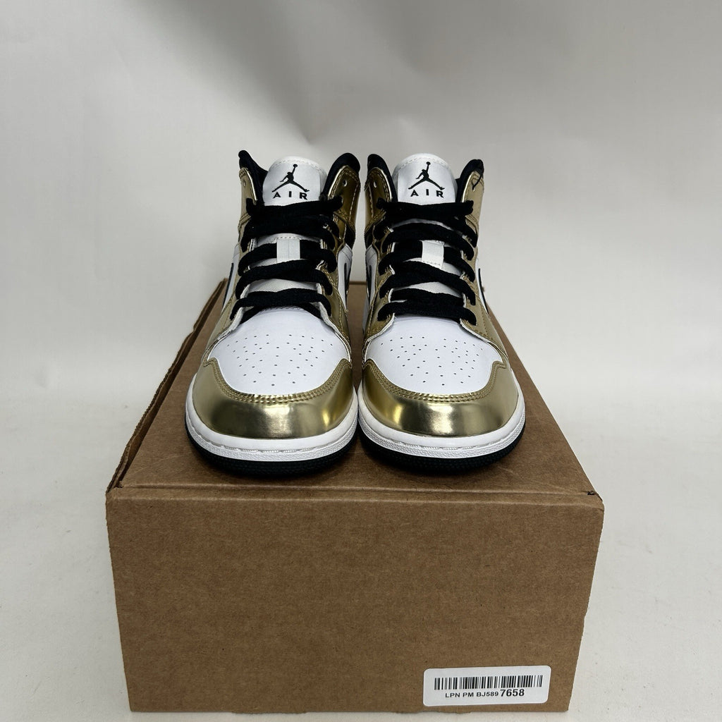 Nike Air Jordan 1 Mid SE GS “Metallic Gold” DC1420-700 4Y/Women’s 5.5 New