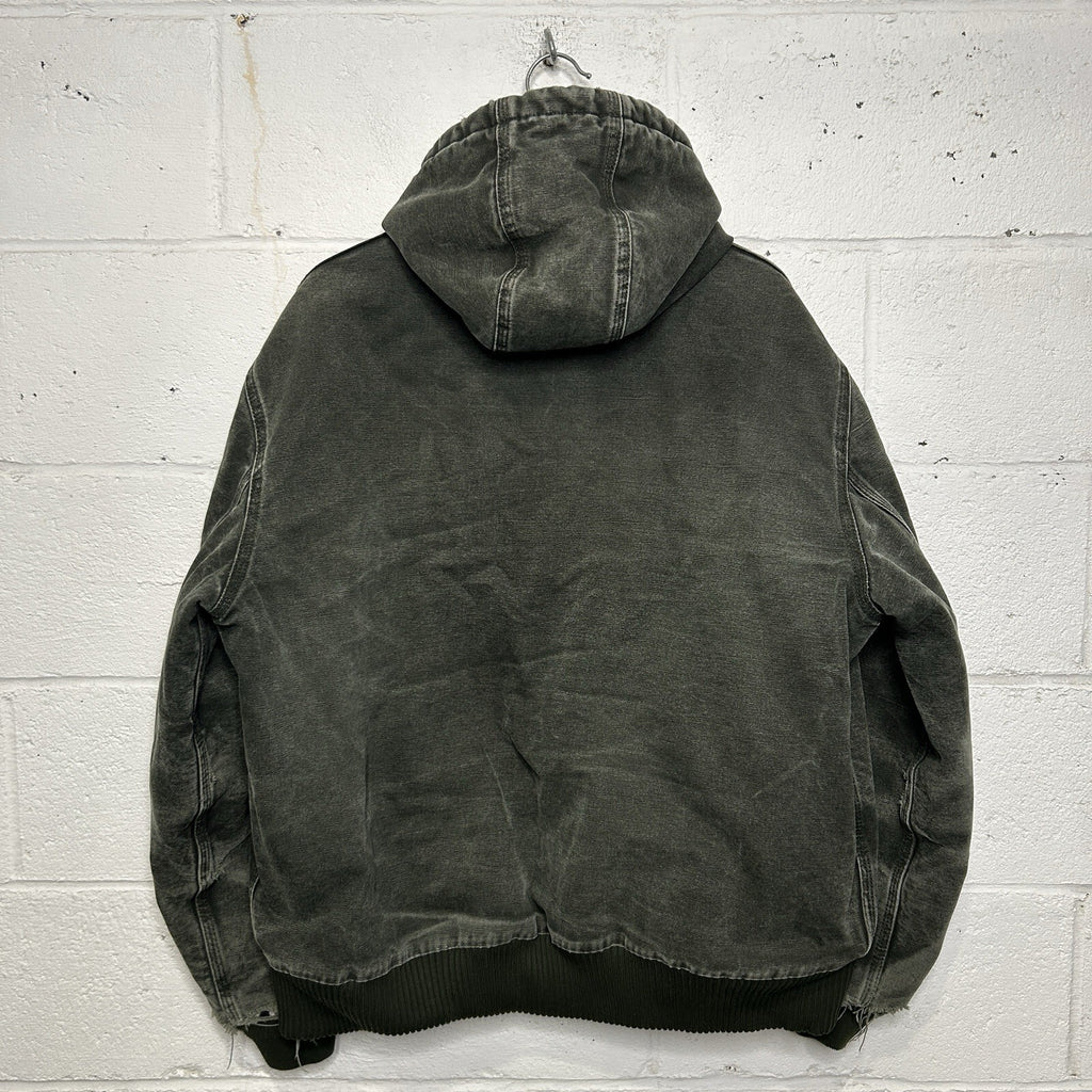 Vintage Carhartt Quilted Hooded Active Jacket “Moss Green” J130 MOS Men’s Large