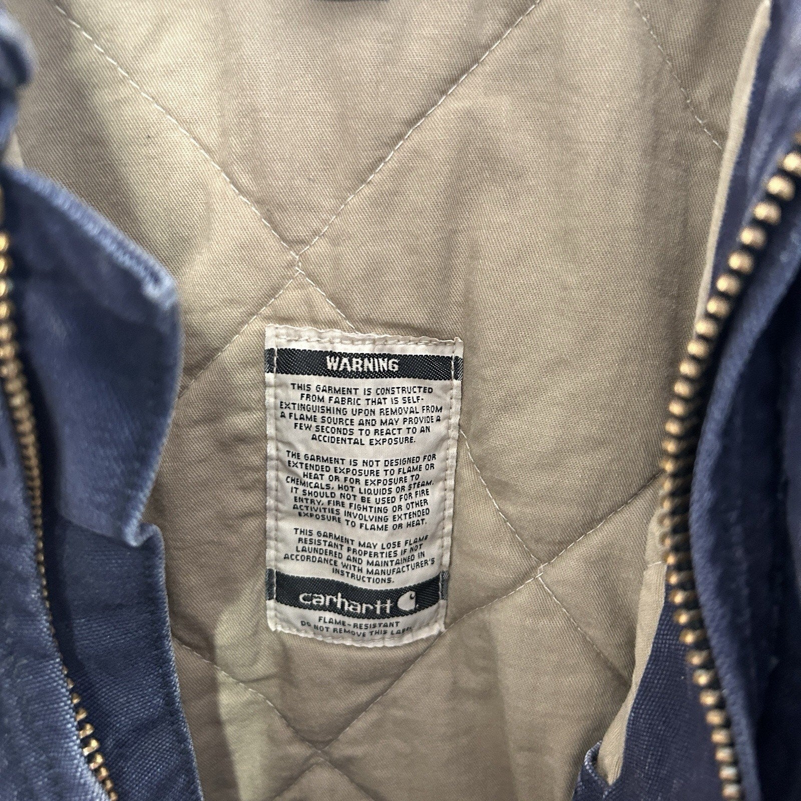 Vintage Carhartt FR Quilted Santa Fe Jacket “Dark Navy”  Men’sX-Large