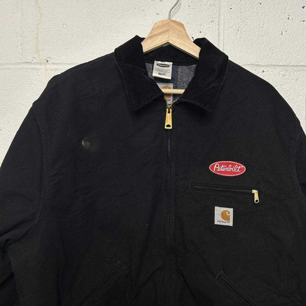 Y2K Carhartt Blanket-Lined Detroit Jacket “Black Peterbilt” J001 BLK Men’s XL