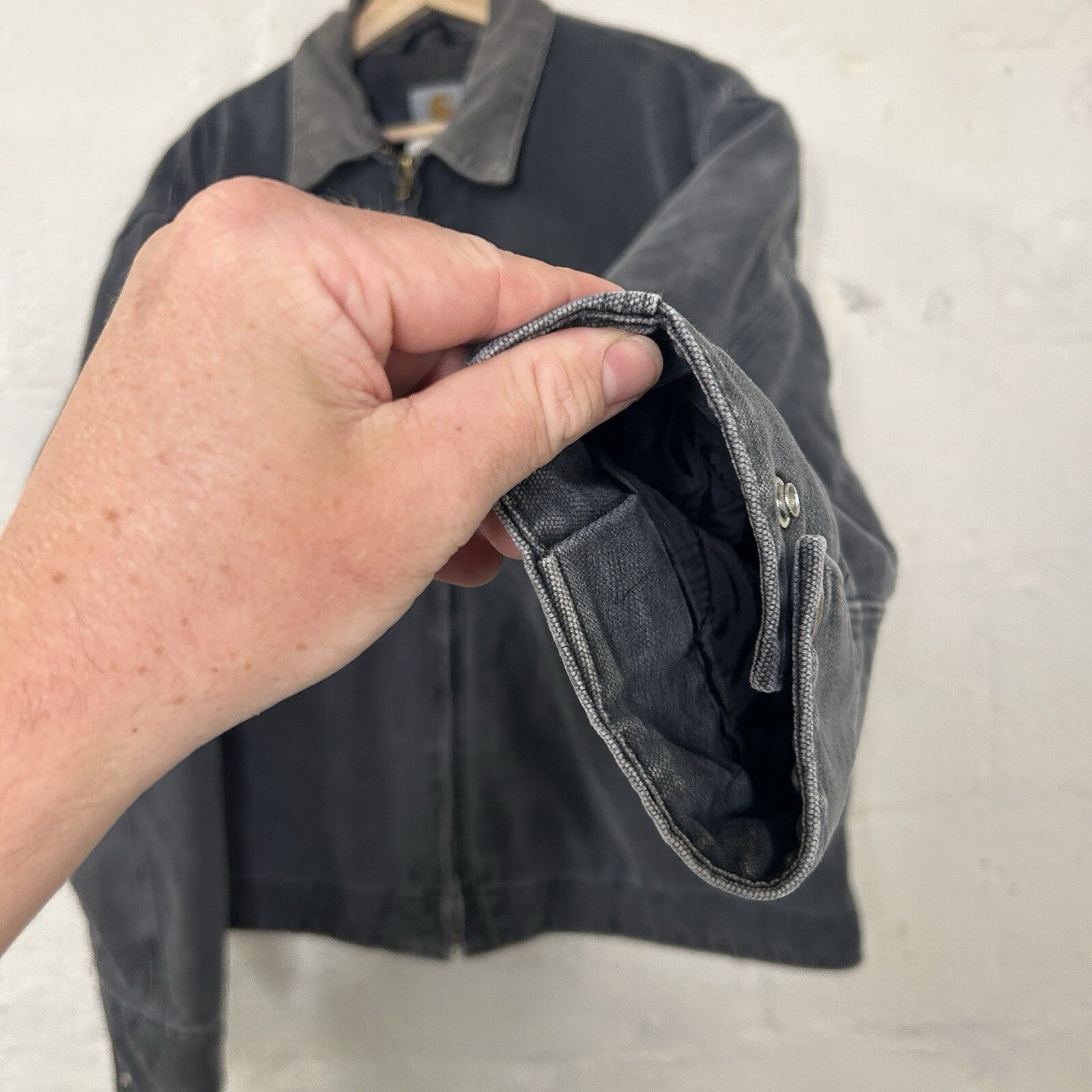 Vintage Carhartt Blanket-Lined Detroit Jacket “Petrol Grey” J97 PTL Men’s XL