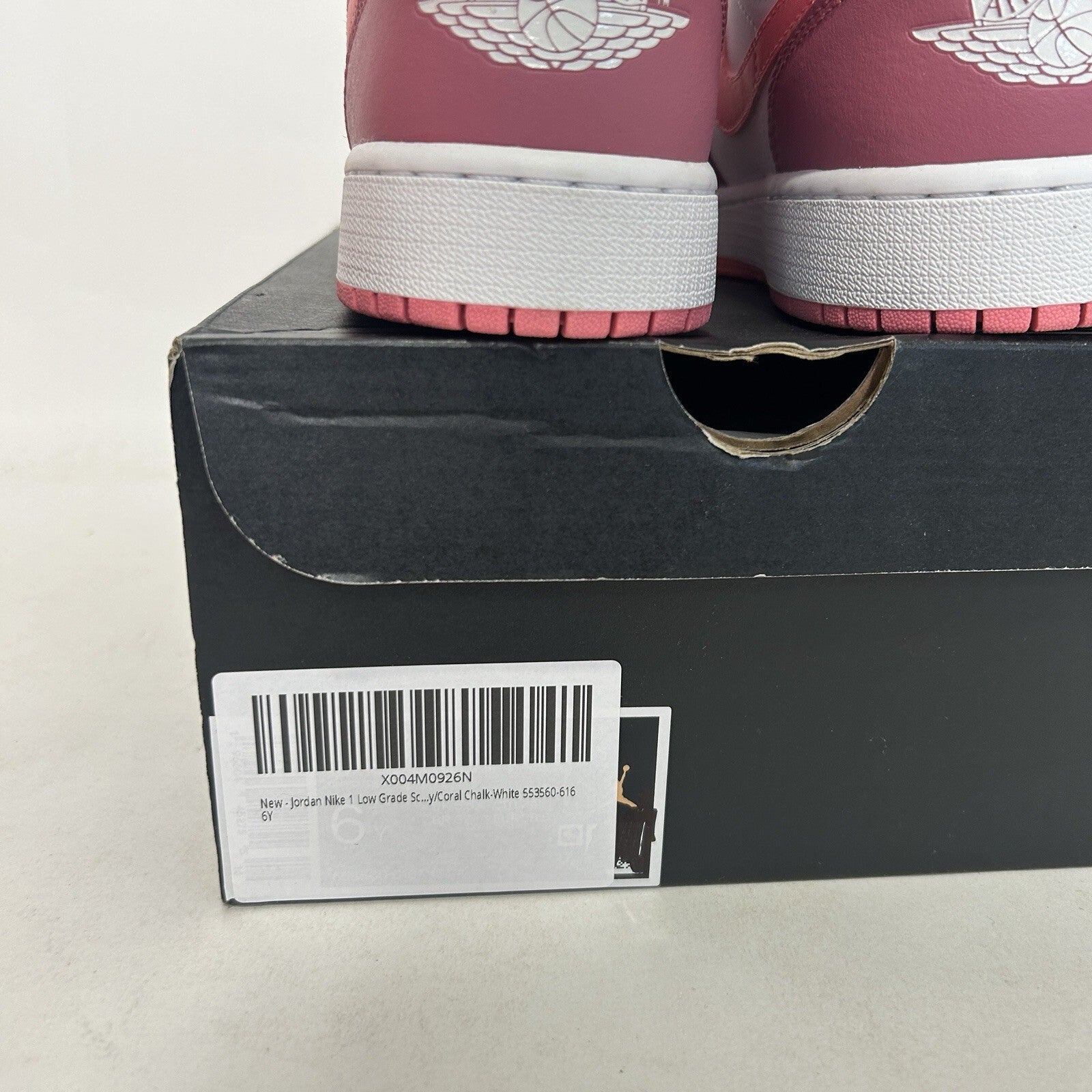 Nike Air Jordan 1 Low GS “Desert Berry Coral Chalk” 553560-616 6Y/Women’s 7.5