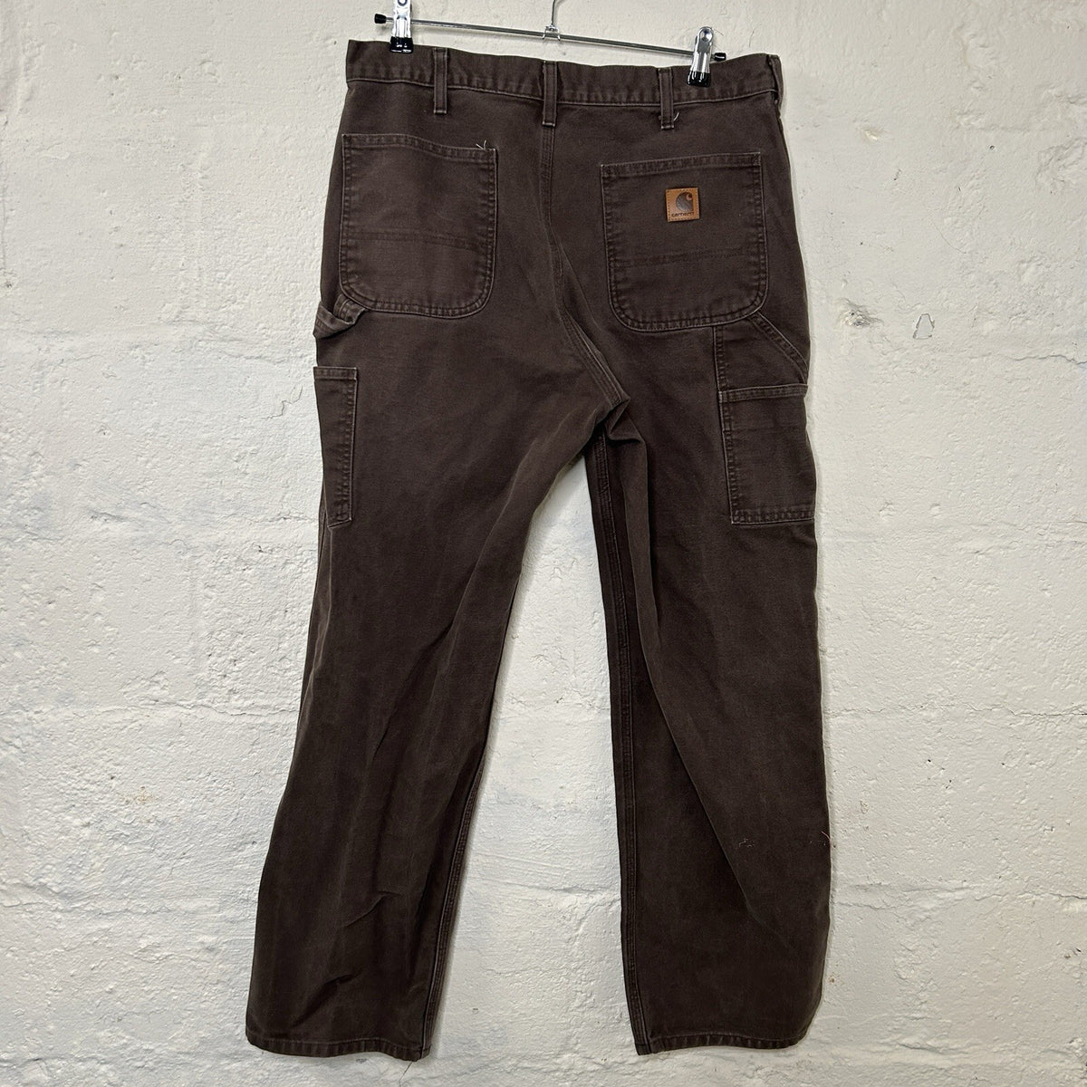 Vintage Carhartt Carpenter Dungaree Fit Work Pants “Dark Brown” B11 DKB 35x32