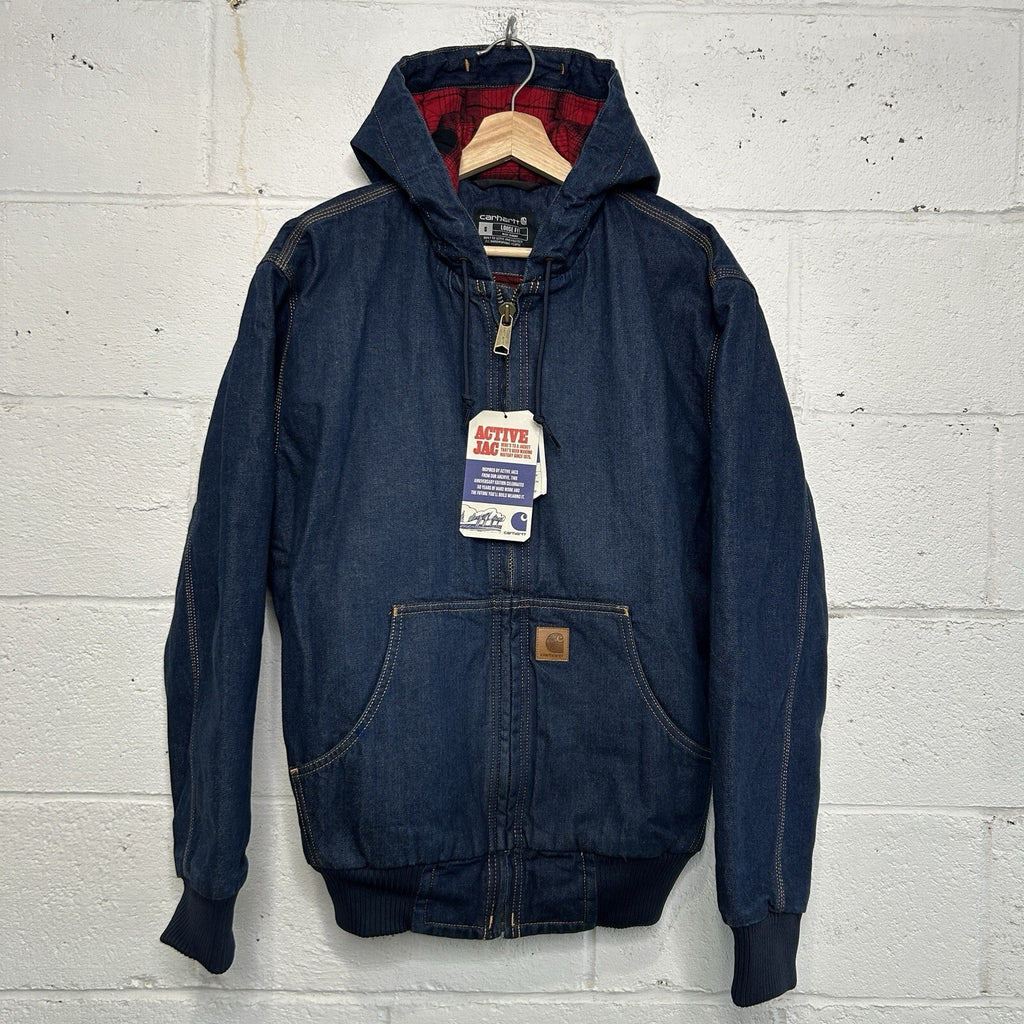 Carhartt 50th Anniversary Plaid-Lined Active Jacket “Denim” OJ6976-M Men’s S New