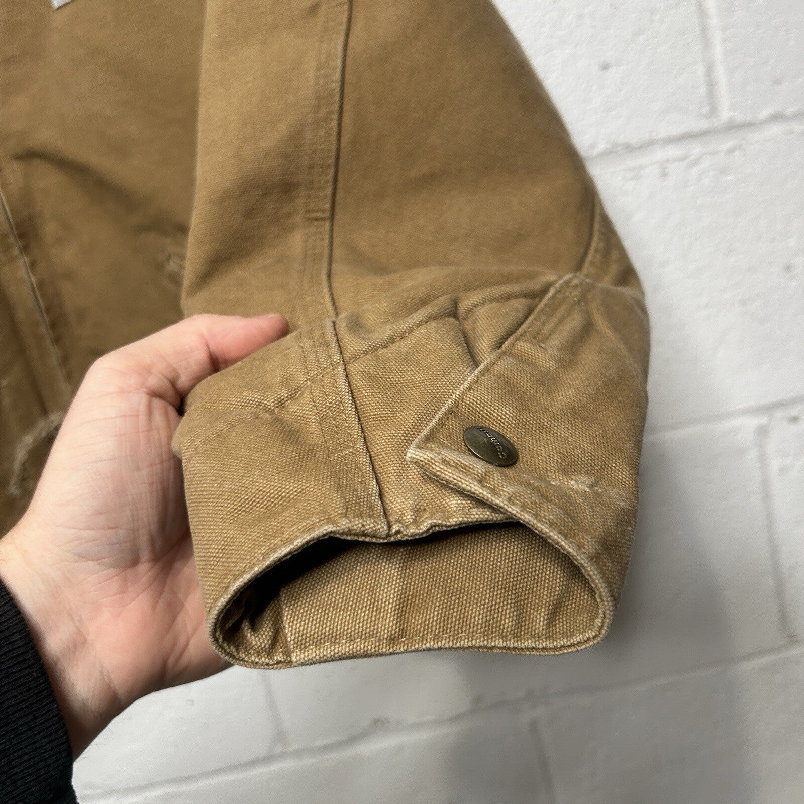 Vintage Carhartt Sherpa-Lined Detroit Jacket “Camel” WJ097 CML Women’s X-Large