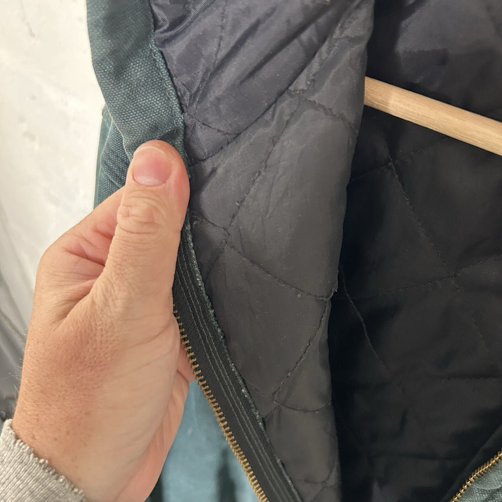 Vintage Carhartt Quilted Hooded Active Jacket “Hunter Green” J06 HTG Men’s XL