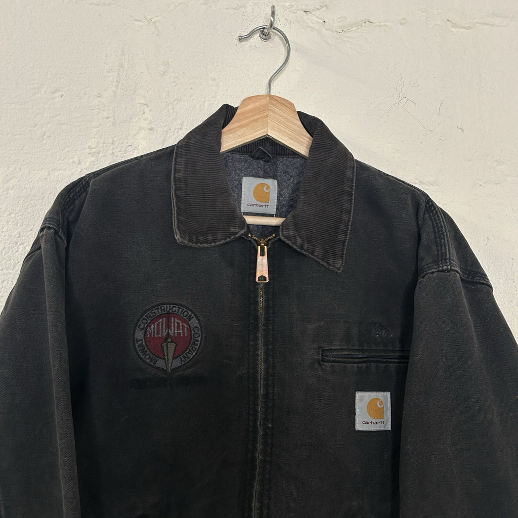 Vintage Faded Carhartt Blanket-Lined Detroit Jacket “Black” J01 BLK Men’s Large