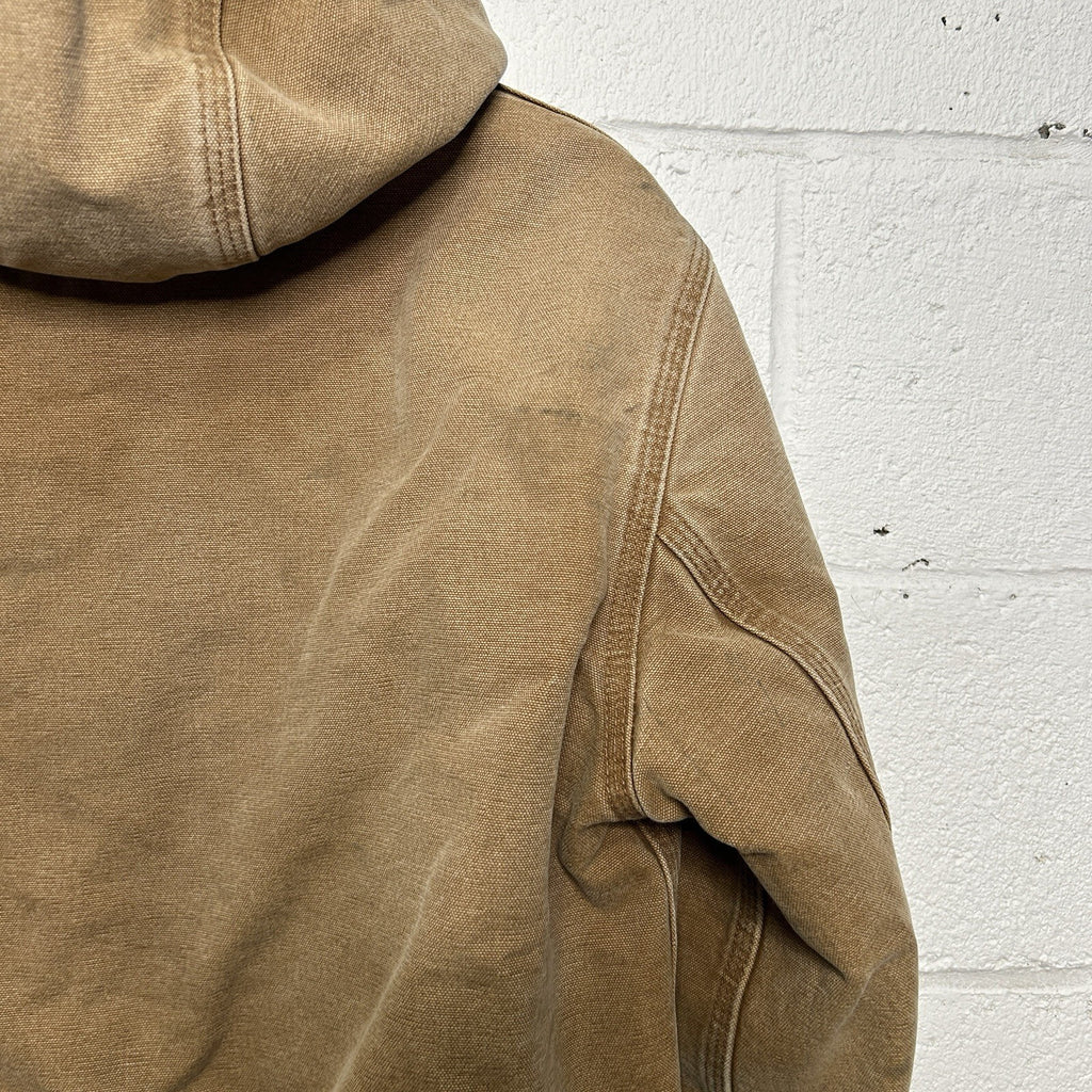 Carhartt Sandstone Quilted Hooded Active Jacket “Brown” J130-211 Men’s Small