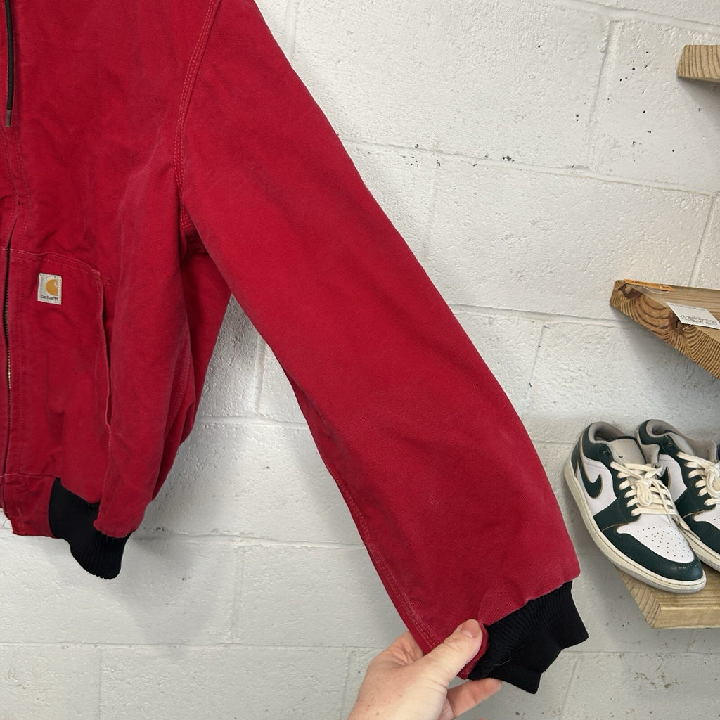 Vintage Carhartt Quilted Hooded Active Jacket “Red” J04 RED Men’s Large