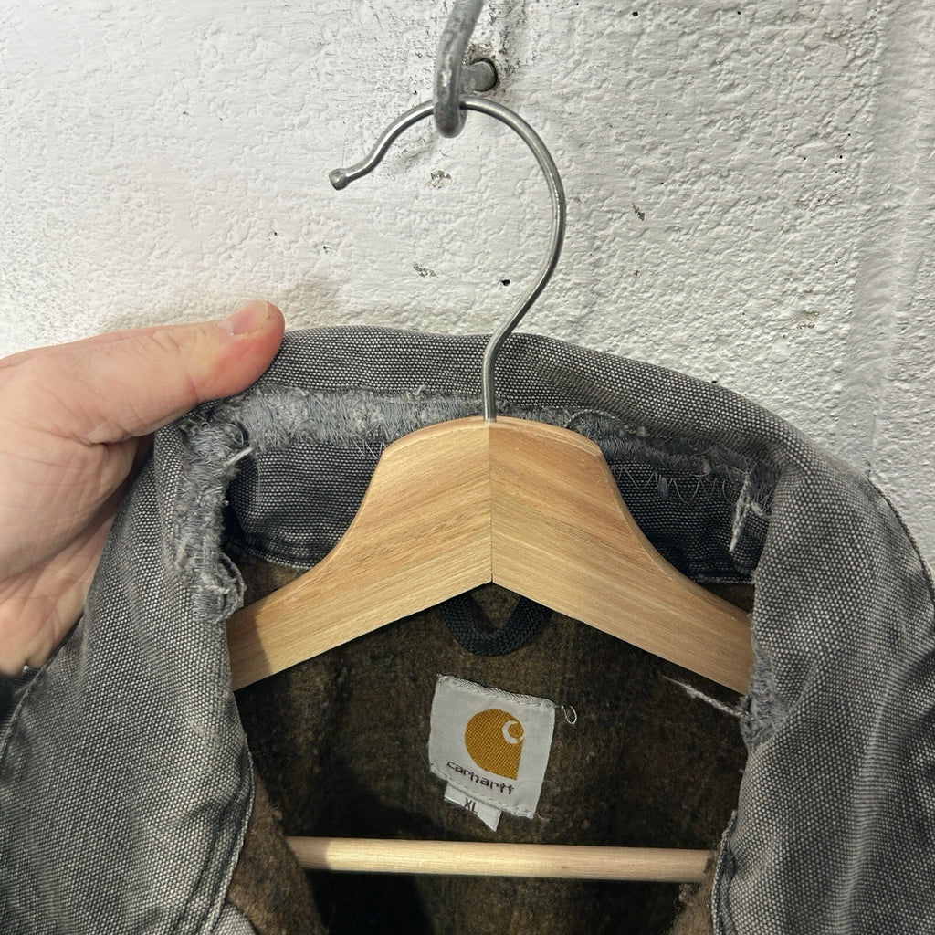 Thrashed Vintage Carhartt Blanket-Lined Detroit Jacket “Gravel” J97 GVL Men’s XL