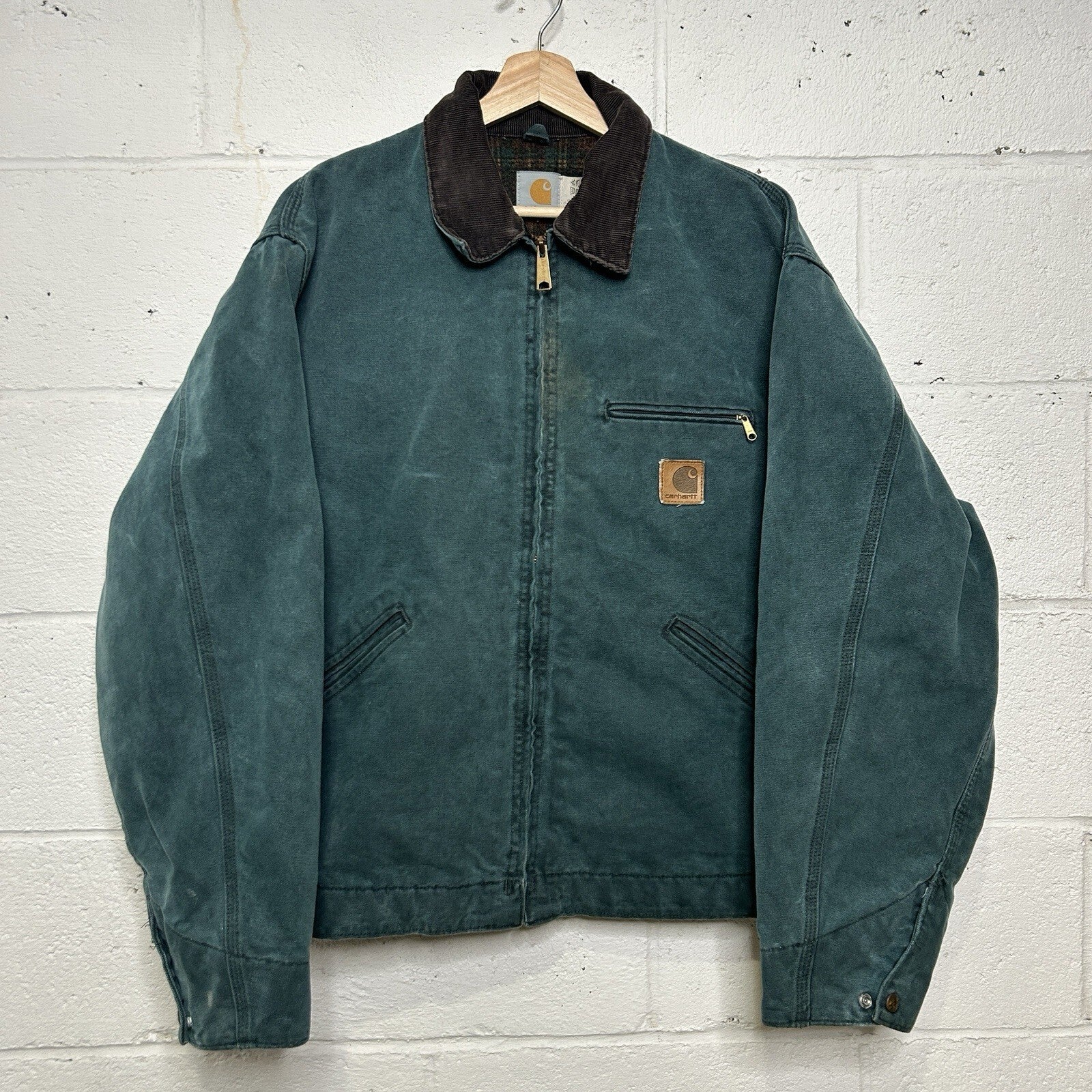 Vintage Carhartt Wool-Lined Detroit Jacket “Hunter Green” J43HTG Men’s X-Large
