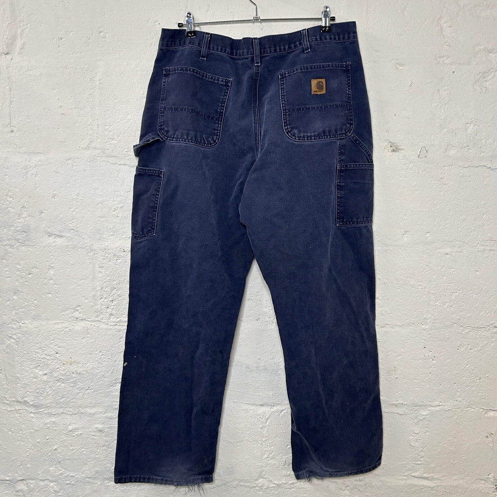 Vintage Carhartt Dungaree Fit Work Pants “Midnight Navy” B11 MDT 38x32