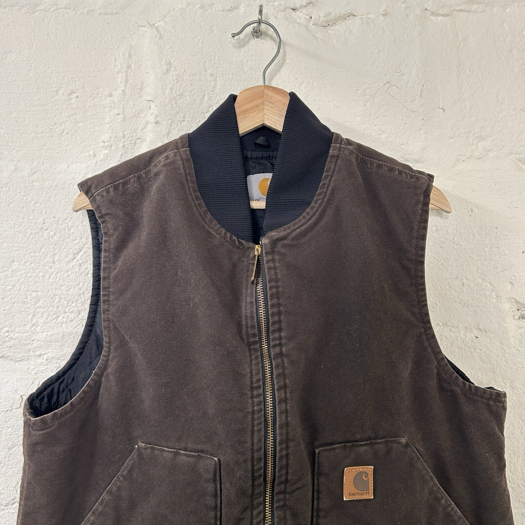 Vintage Carhartt Quilted Artic Vest “Dark Brown” V02 DKB Men’s Large