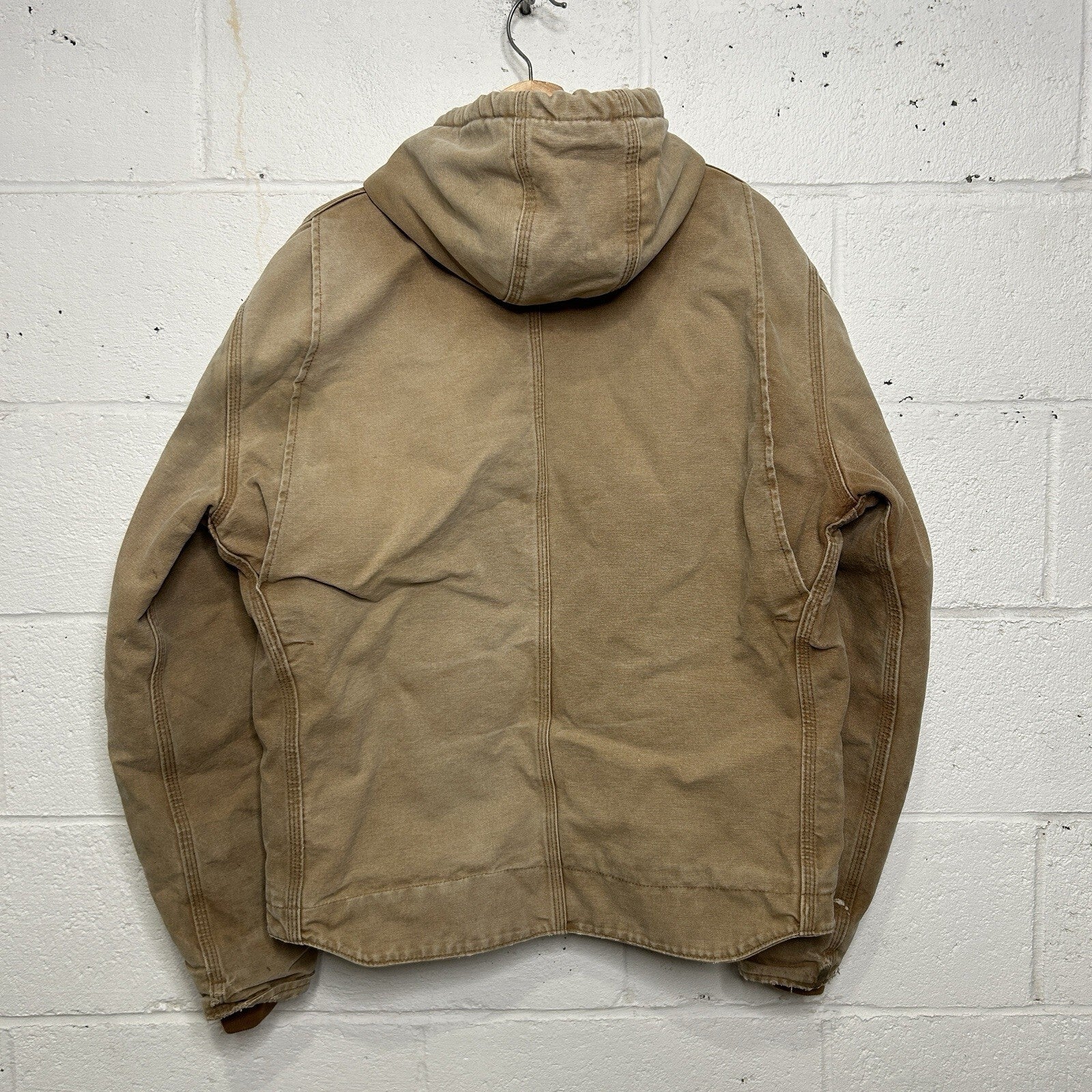 Y2K Carhartt Sherpa-Lined Hooded Detroit Jacket “Brown” J141 BRN Men’s X-Large