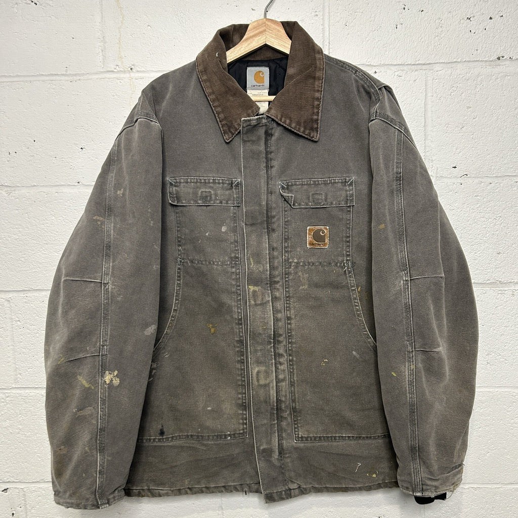 Vintage Carhartt Quilted Arctic Chore Jacket “Cement Grey” C26 CMT Men’s X-Large