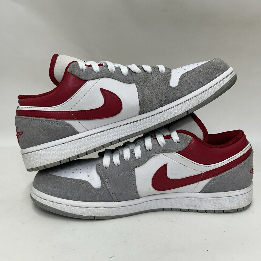 Nike Air Jordan 1 Low Retro SE “Light Grey/Red/White” DC6991-016 Men's 10 Worn