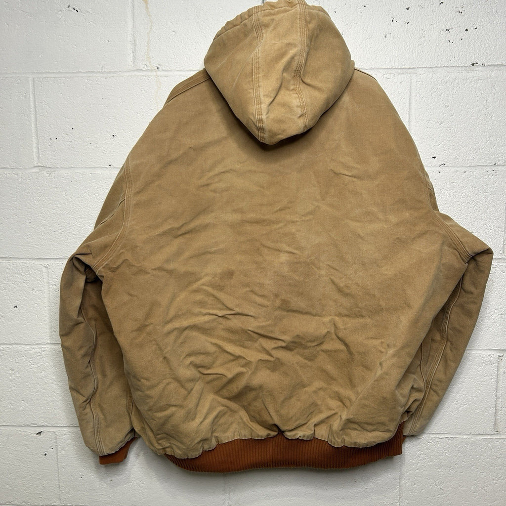 Vintage Carhartt Quilted Hooded Active Jacket “Brown” J140 BRN Men’s 2XL