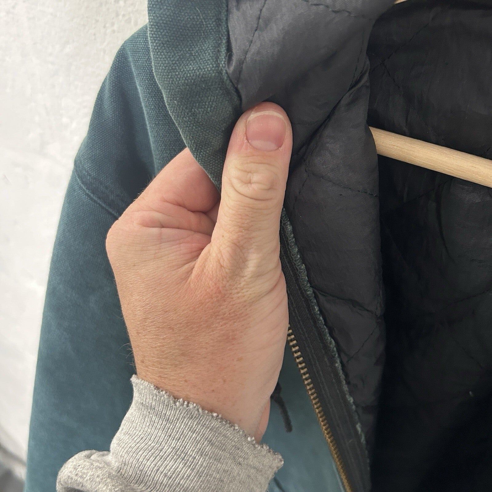 Vintage Carhartt Quilted Hooded Active Jacket “Hunter Green” J06 HTG Men’s Med
