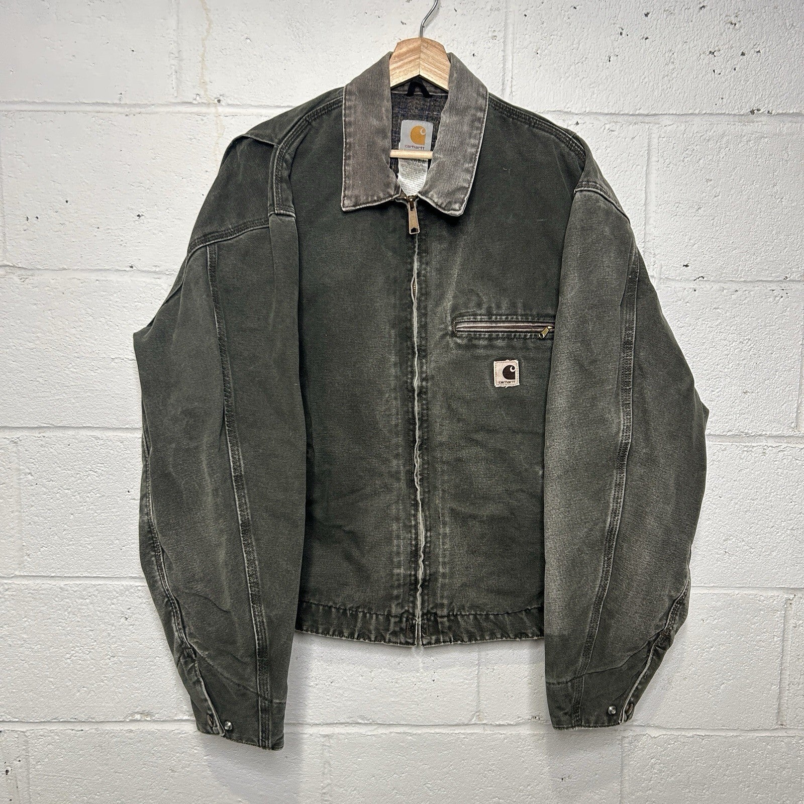 Vintage Carhartt Blanket-Lined Detroit Jacket “Moss Green” J97 MOS Men’s X-Large