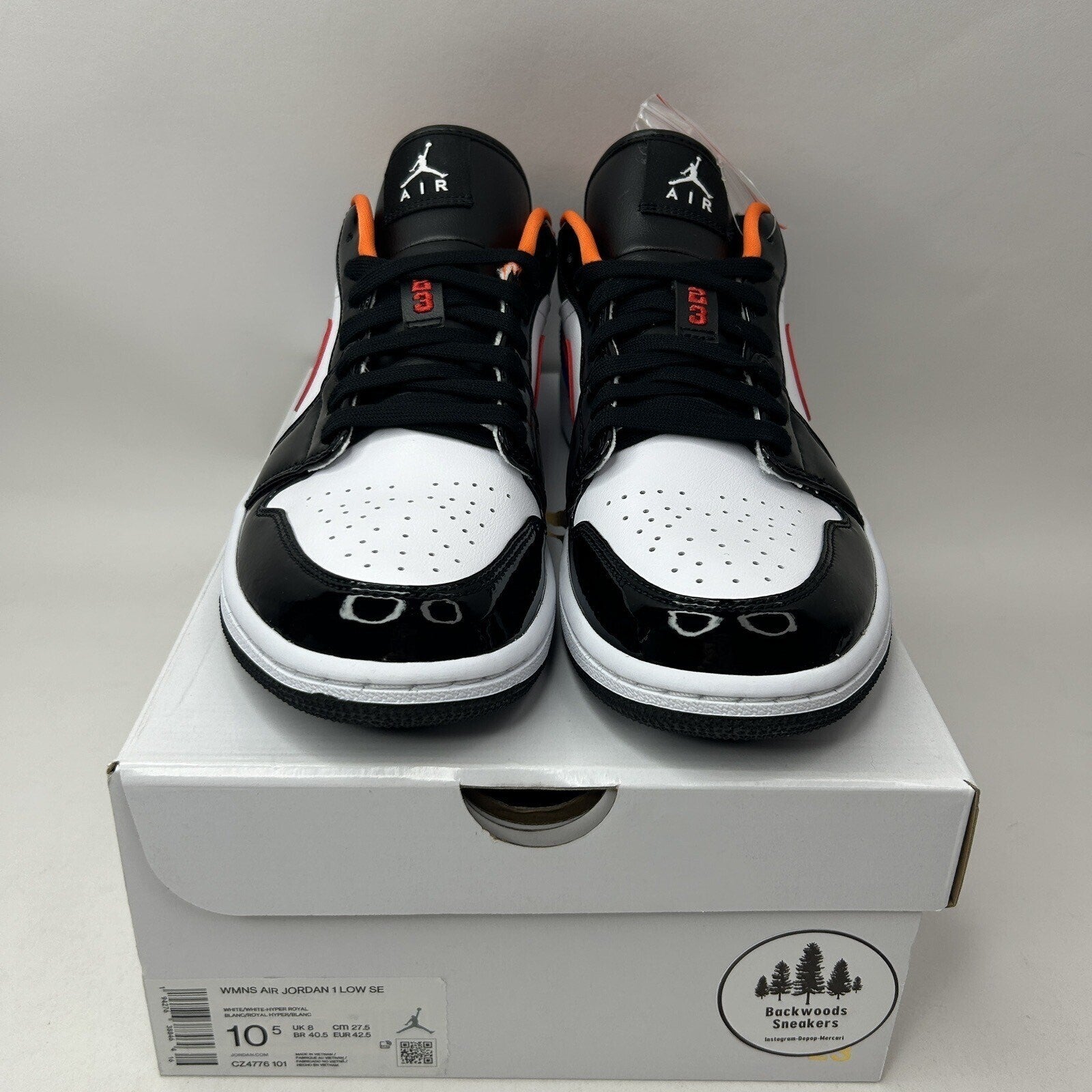 Nike Air Jordan 1 Low SE “Black Toe Multi-Color” CZ4776-101 Women’s 10.5 New