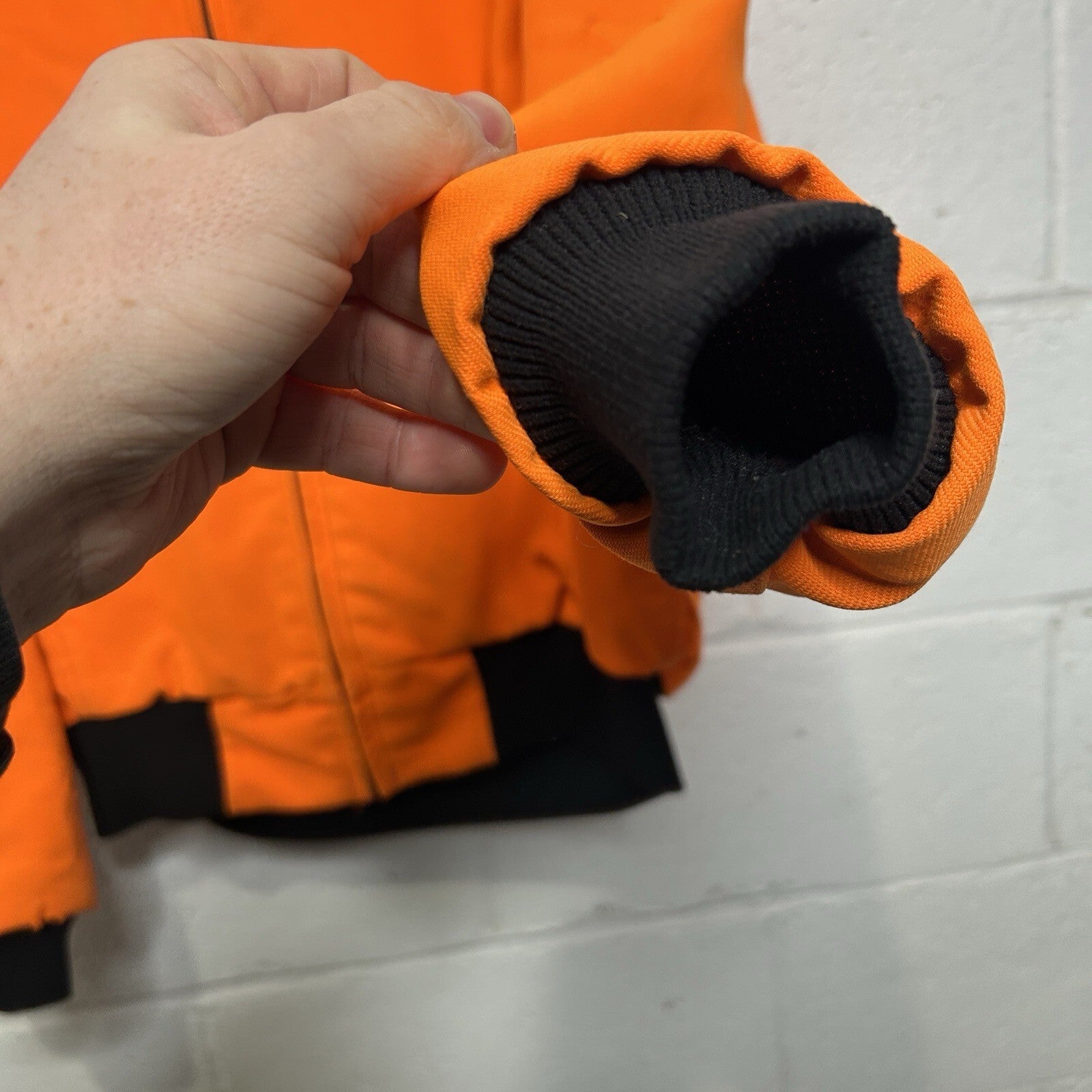 Vintage Carhartt Hooded Active Jacket “Blaze Orange” JRW09 Men’s Medium