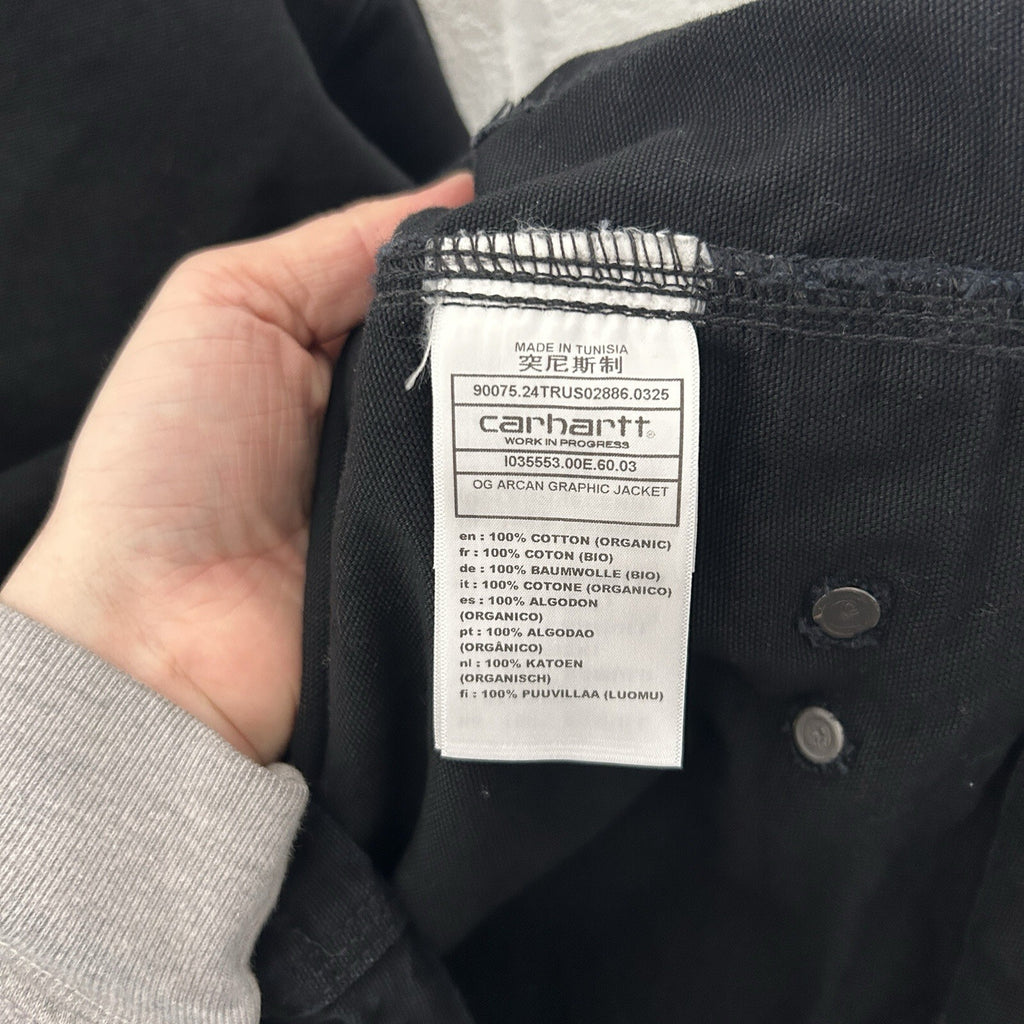 Carhartt WIP OG Arcan Graphic Jacket “Black” I035553-00E60 Men’s Small