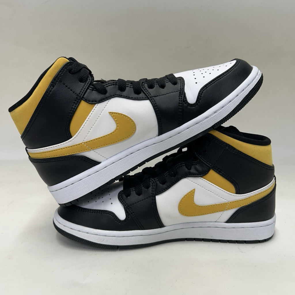 Nike Jordan 1 Mid Retro “Pollen/Yellow Black White” 554724-177 Men’s 8 Worn