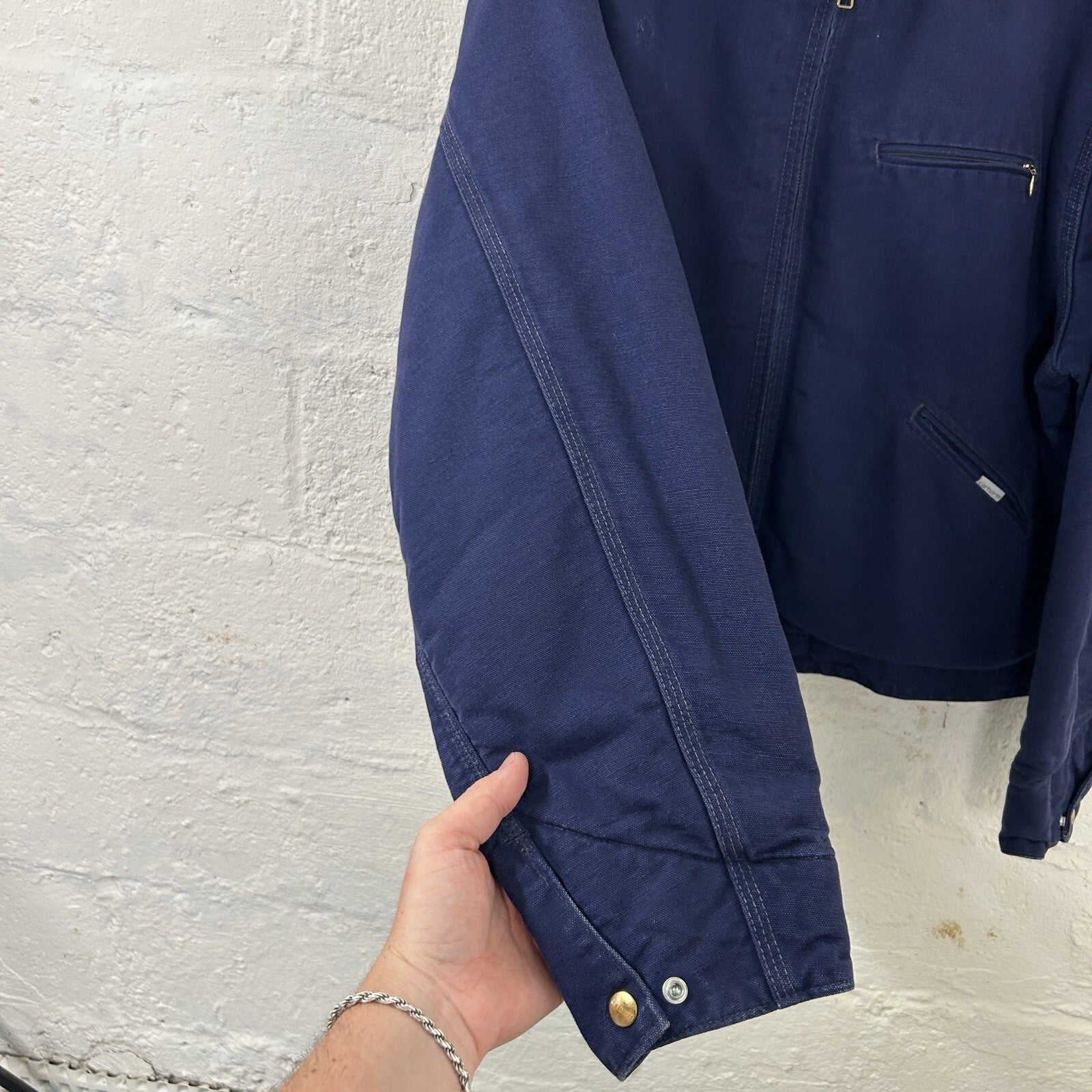 Vintage Carhartt Blanket-Lined Detroit Jacket “Dark Navy” JB242 Men’s X-Large