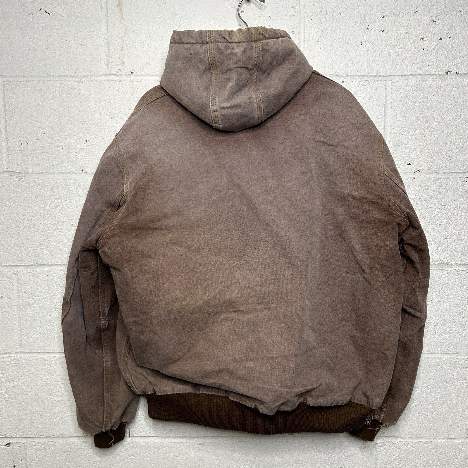 Vintage Dyed Carhartt Quilted Hooded Active Jacket “Brown” J140 BRN Men’s Large