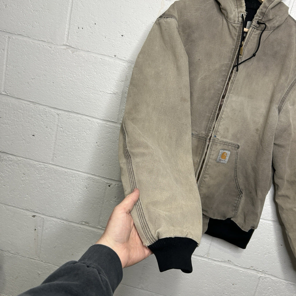 Faded Vintage Carhartt Thermal-Lined Hooded Active Jacket “Black” Men’s Small