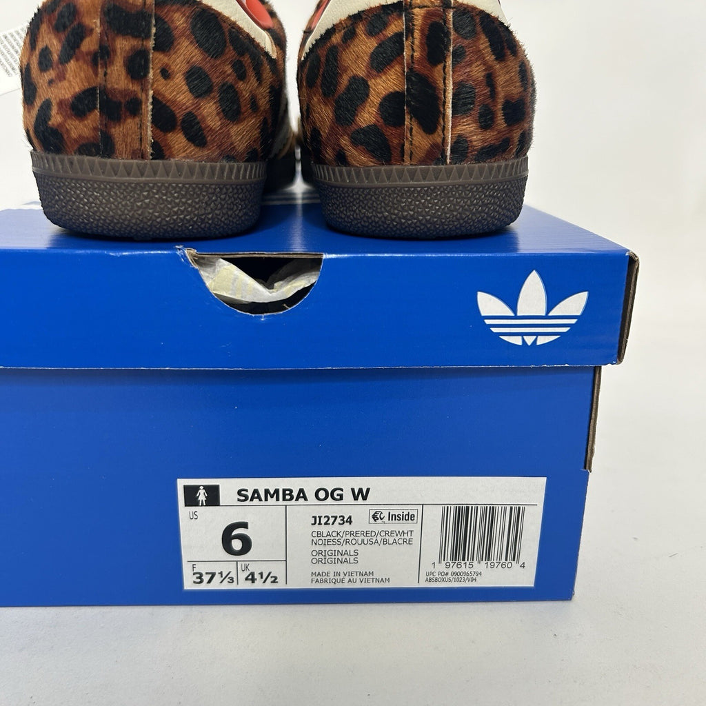 adidas Samba OG WMNS Leopard - “Preloved Red” JI2734 Women's 6 New