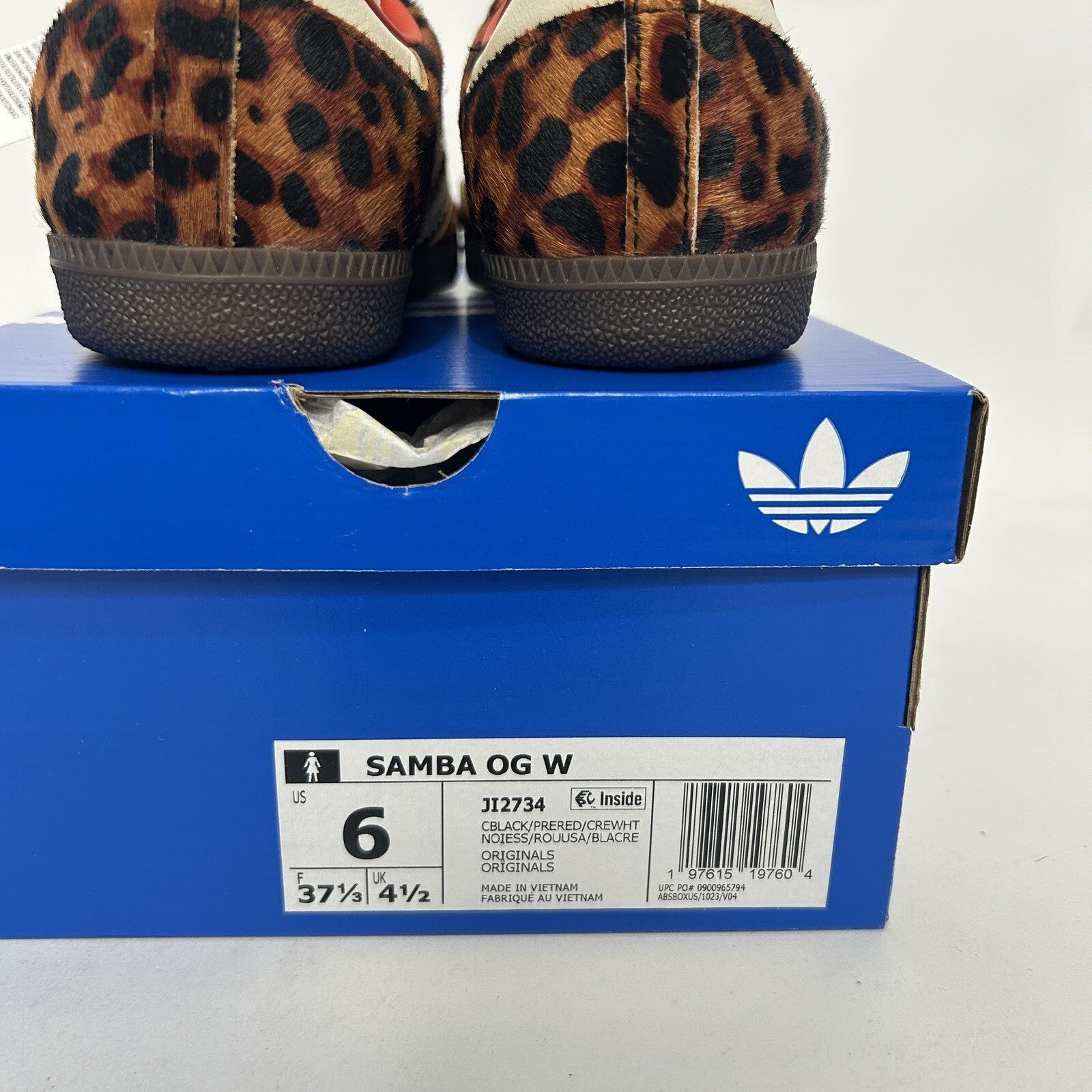 adidas Samba OG WMNS Leopard - “Preloved Red” JI2734 Women's 6 New