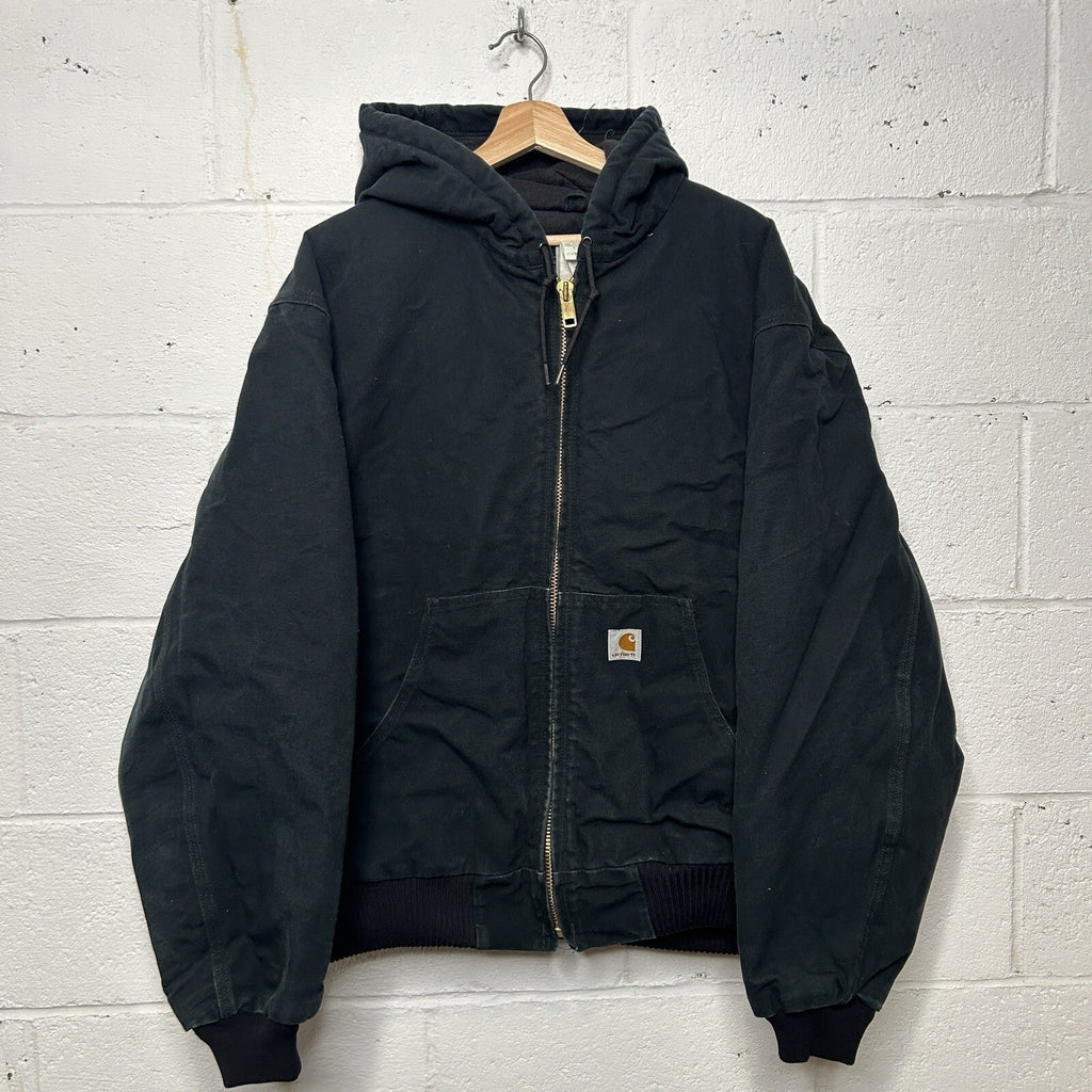Vintage Carhartt Quilted Hooded Active Jacket “Black” J140 BLK Men’s X-Large