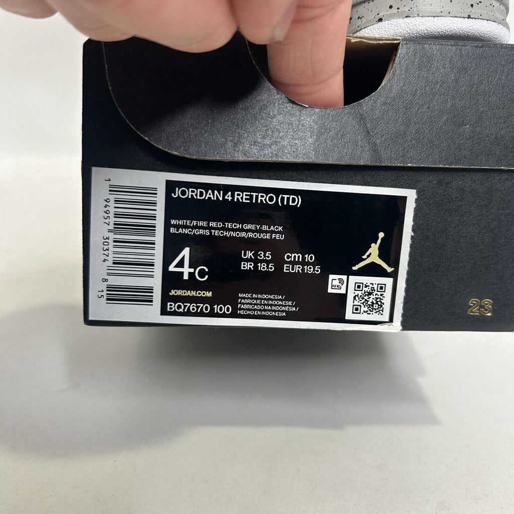 Nike Air Jordan 4 Retro TD “White Oreo” 2024