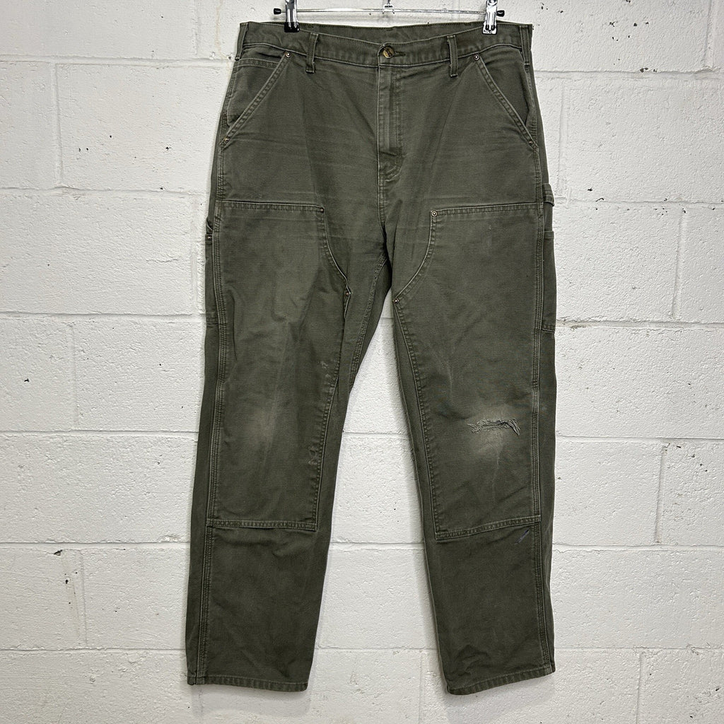 Vintage Carhartt DoubleKnee Dungaree Carpenter Pants “Moss”