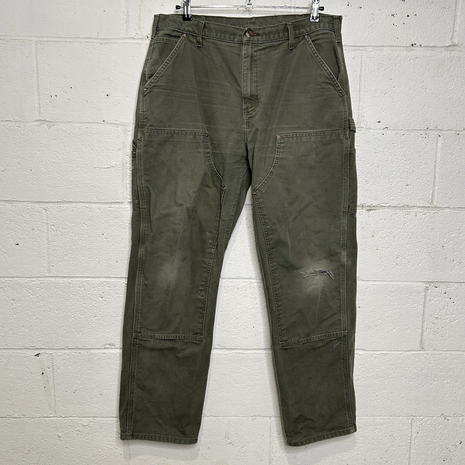 Vintage Carhartt DoubleKnee Dungaree Carpenter Pants “Moss”