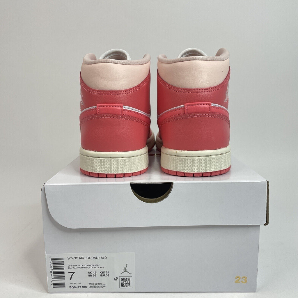 Nike Air Jordan 1 Mid Retro “Strawberries & Cream” BQ6472-186 Women's 7 New