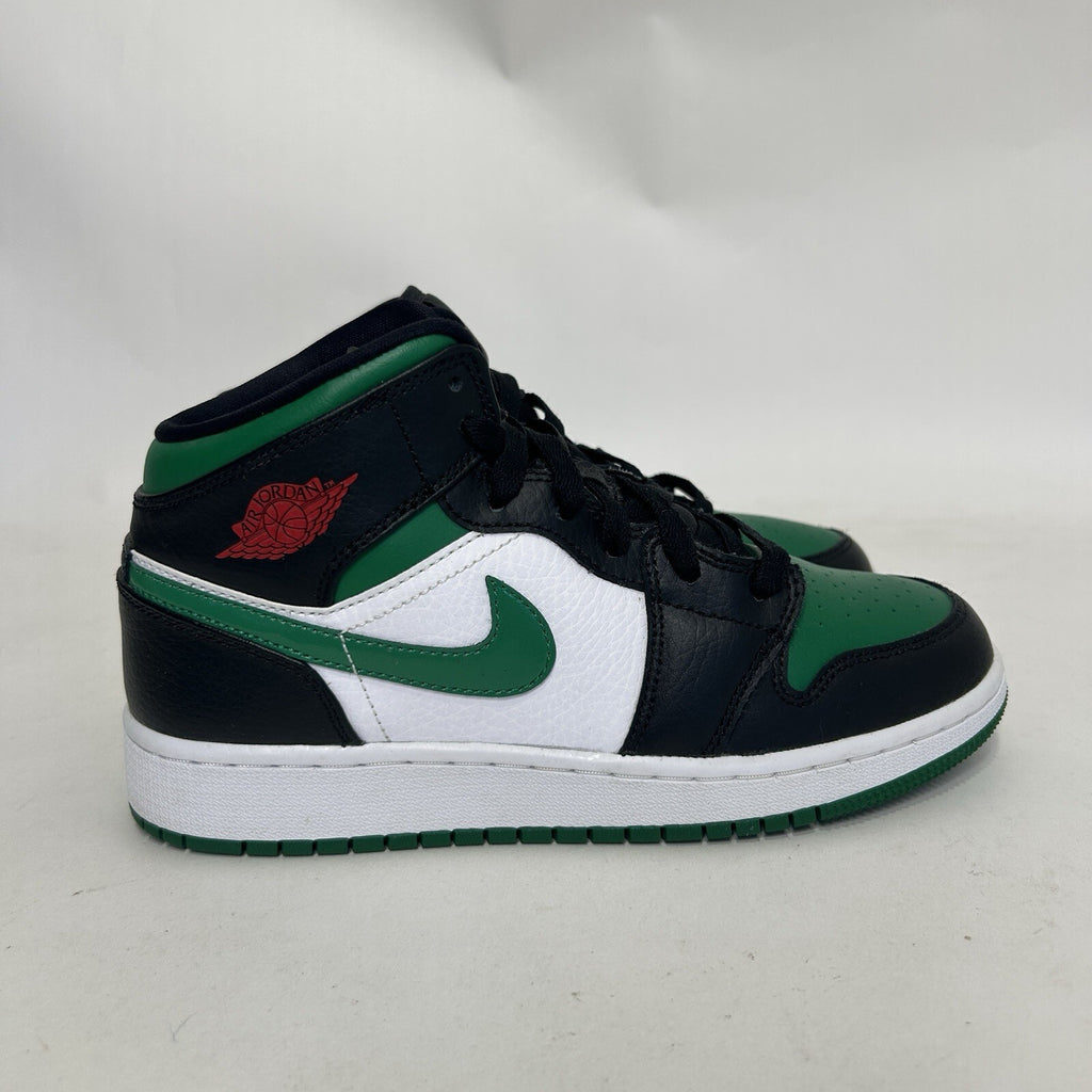 Nike Air Jordan 1 Mid Retro GS “Pine Green Toe” - Sneakers 554725-067 5Y Worn