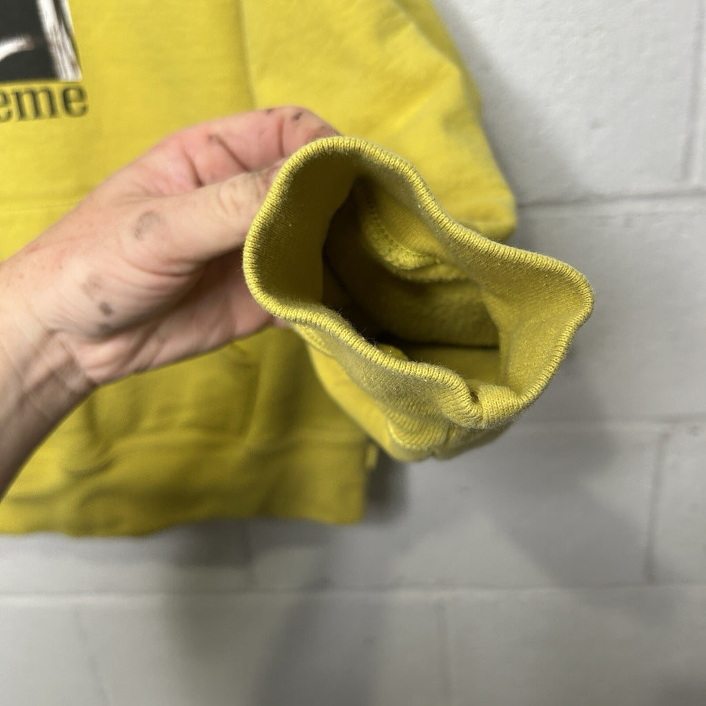 Supreme Pearl Hooded Sweatshirt “Lemon Yellow” FW20 Men’s Small Worn