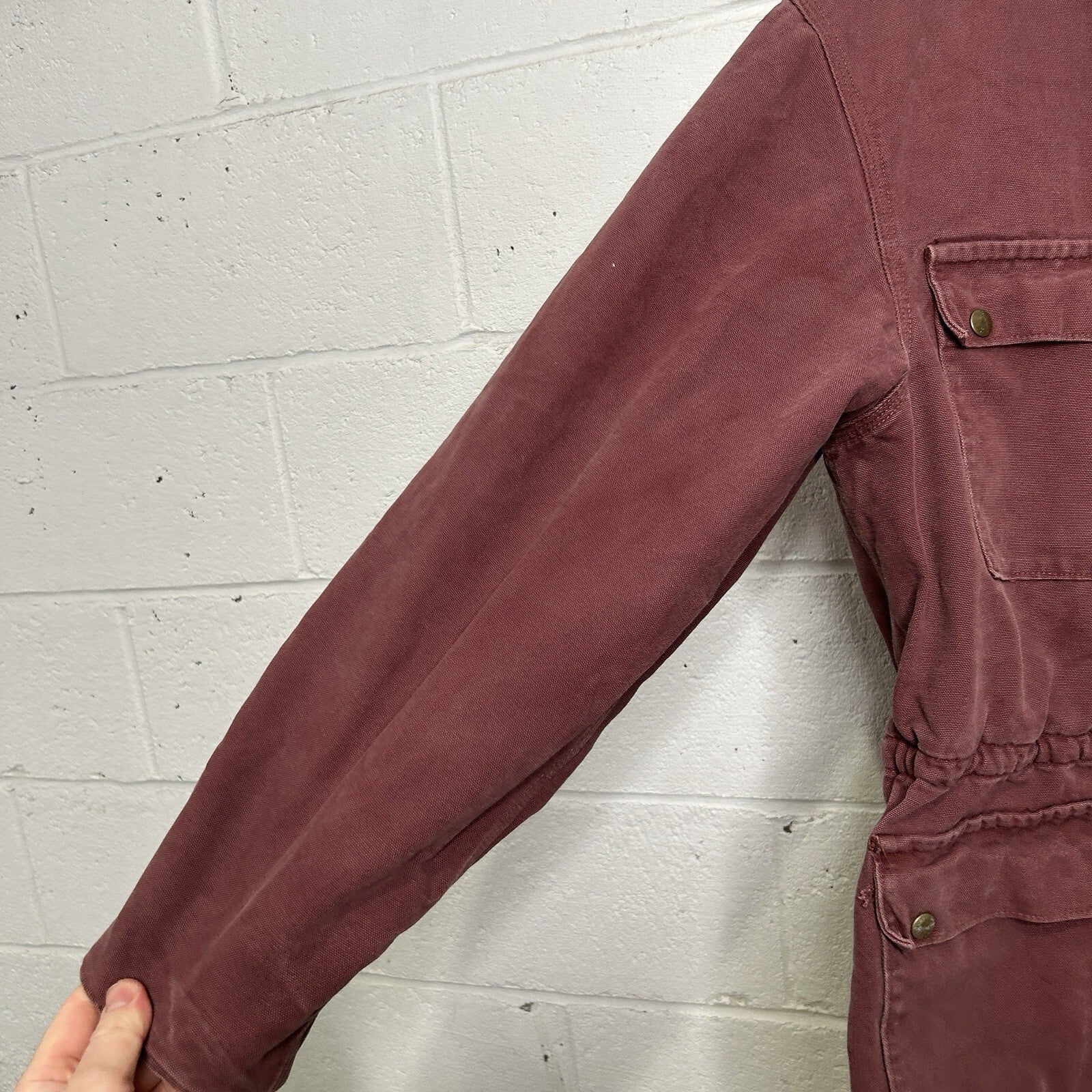Vintage Carhartt Blanket-Lined Washed-Duck Trail Parka Jacket “Redwood” PB1136