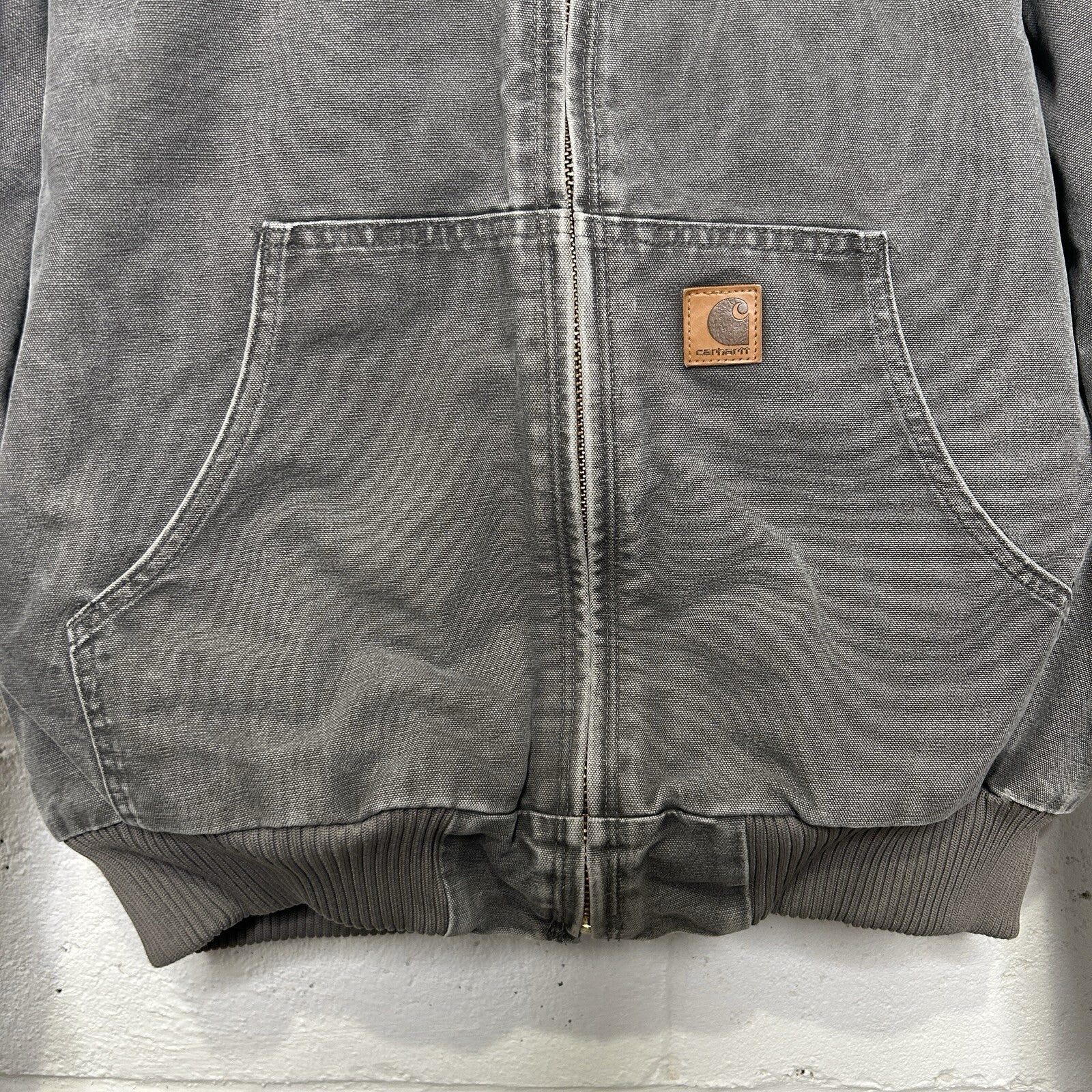 Vintage Carhartt Quilted Hooded Active Jacket “Gravel Grey” J130 GVL Men’s Large
