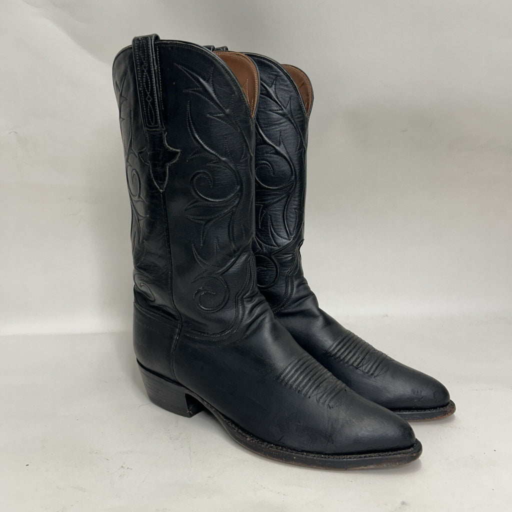 Lucchese Handmade Classics Goatskin Vines Cowboy Boots “Black” L1309 Men’s 8.5D