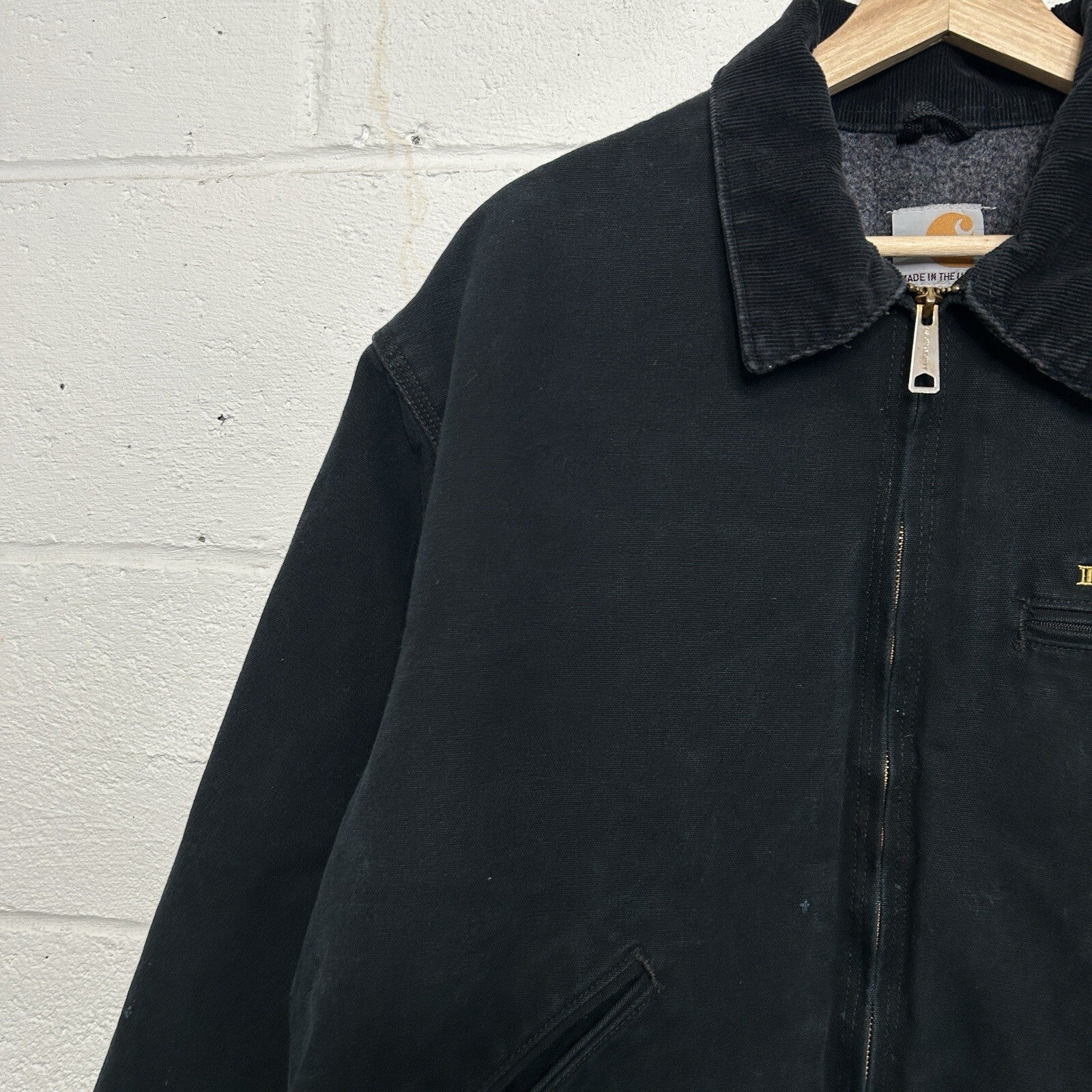 Y2K Carhartt Blanket-Lined Detroit Jacket “Black” Leupold Embroidery J001 BLK