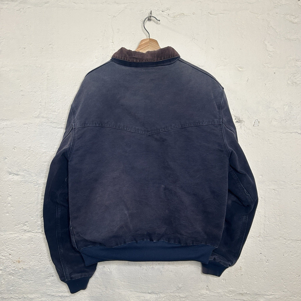 Vintage Faded Carhartt Quilted Santa Fe Jacket “Midnight Blue”