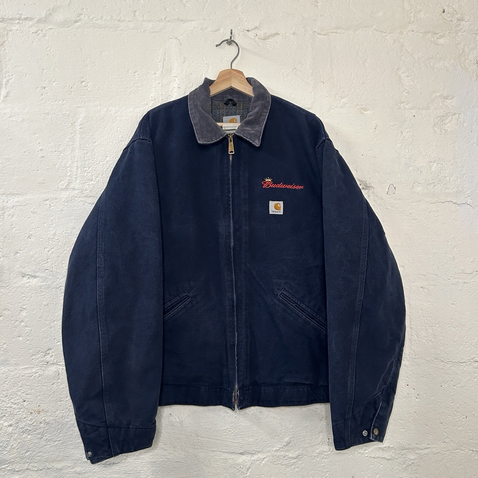 Vintage Carhartt X Budweiser Detroit Jacket “Dark Navy” J172 DNY Men’s X-Large