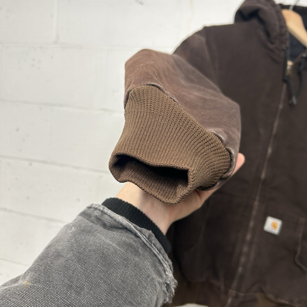 Y2K Carhartt Quilted Hooded Active Jacket “Dark Brown” WJ130 DKB Women’s XL